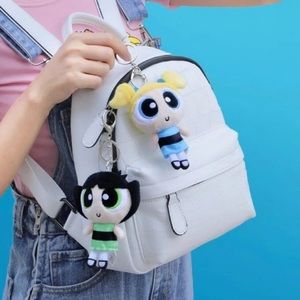 1999-2002 Vintage Powerpuff Girls Lot Plush Keychains and 3 Zip Pouch Purse